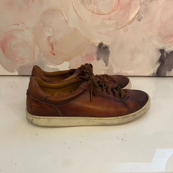 Magnanni Costa Leather Low Top Sneaker in Cognac size 10 - Picture 6 of 10